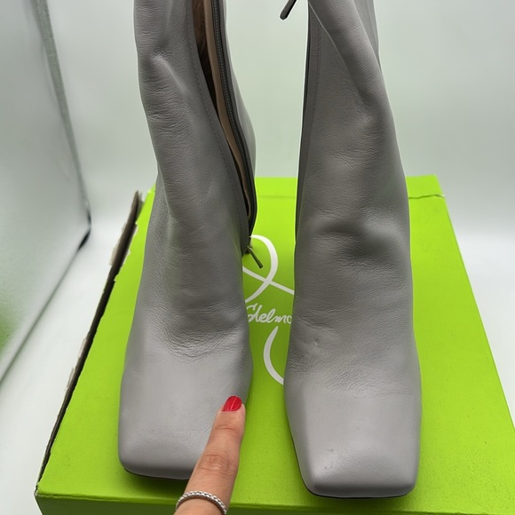 NWT SAM EDELMAN ANIKA PEBBLE GRET LEA heeled boots size 10 - Picture 7 of 10